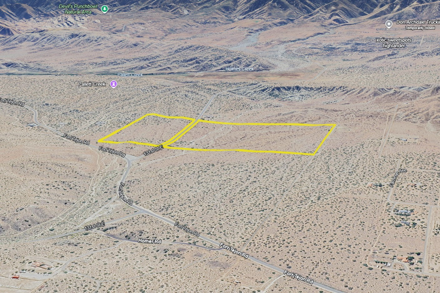 81.11 Acres Juniper Hills, Los Angeles County, CA (Paved Road)