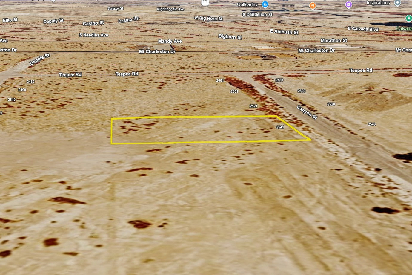 0.34 Acre Pahrump, Nye County, NV (Power)