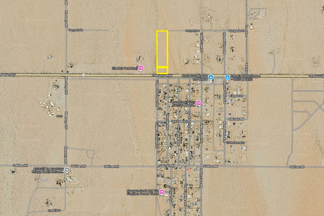 9.62 Acres Twentynine Palms, San Bernardino County, CA (Commercial-Residential Lot, Power, Water, & Paved Road)