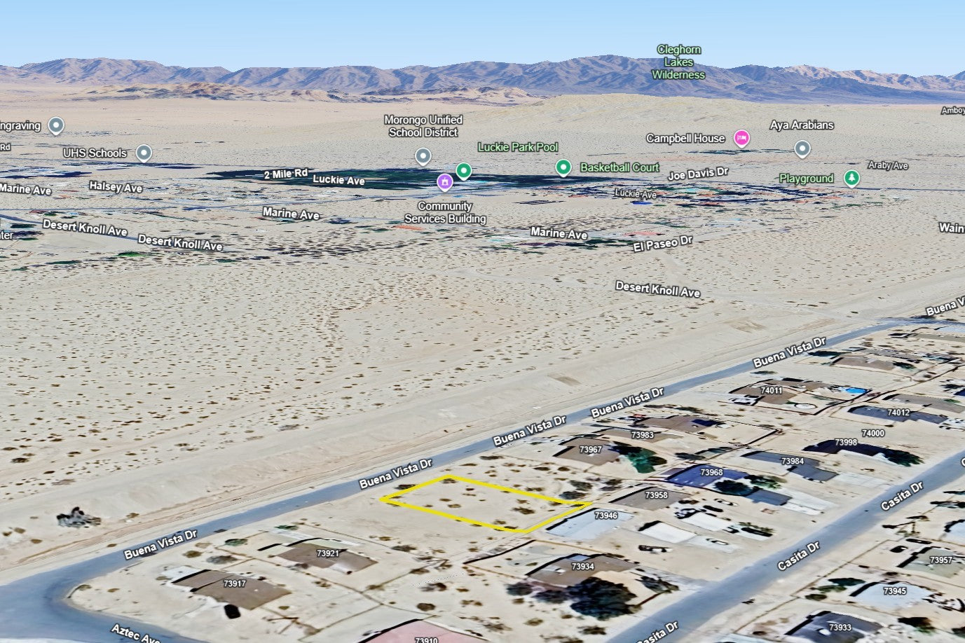 0.19 Acre Twentynine Palms, San Bernardino County, CA (Power, Water, & Paved Road)