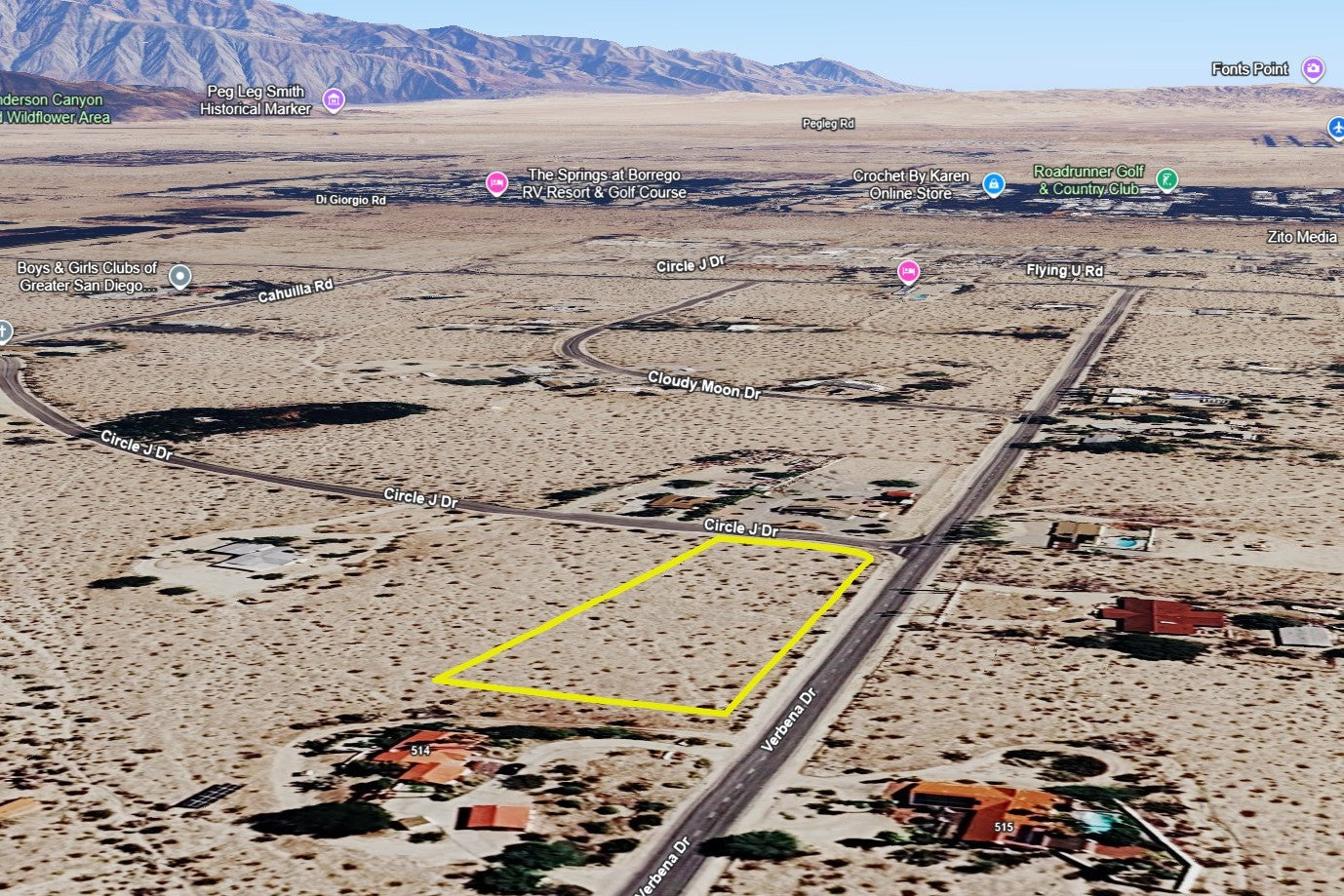 1.47 Acres Borrego Springs, San Diego County, CA (Power, Water, & Paved Road)
