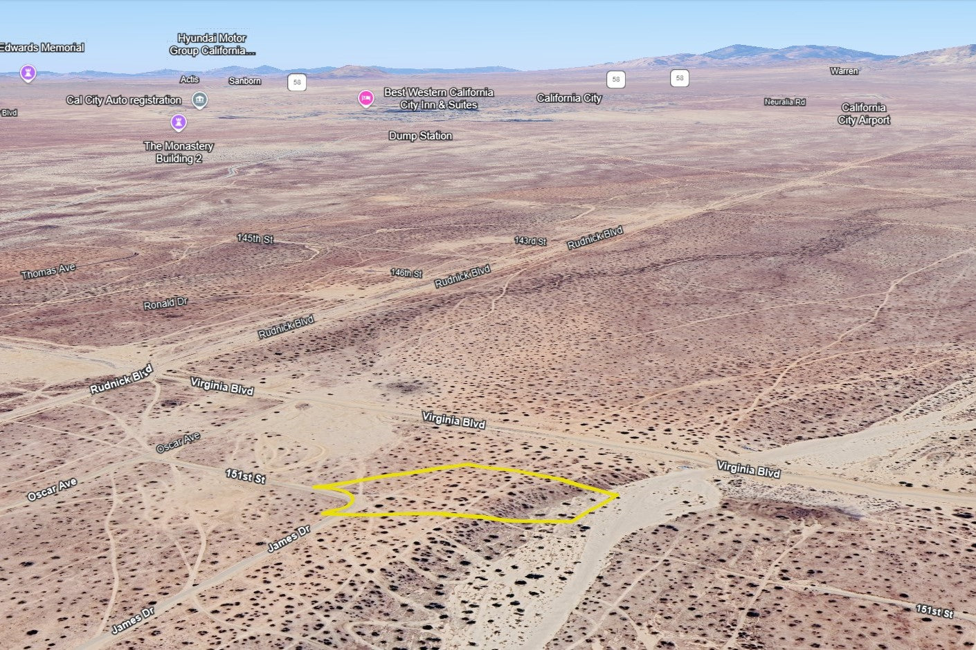 3.58 Acres California City, Kern County, CA