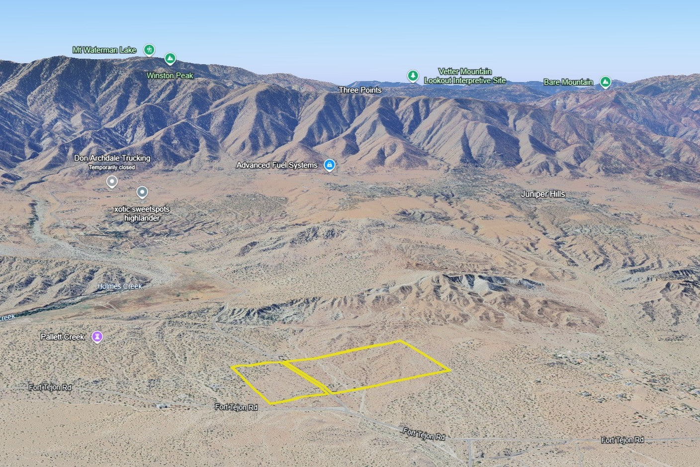 81.11 Acres Juniper Hills, Los Angeles County, CA (Paved Road)