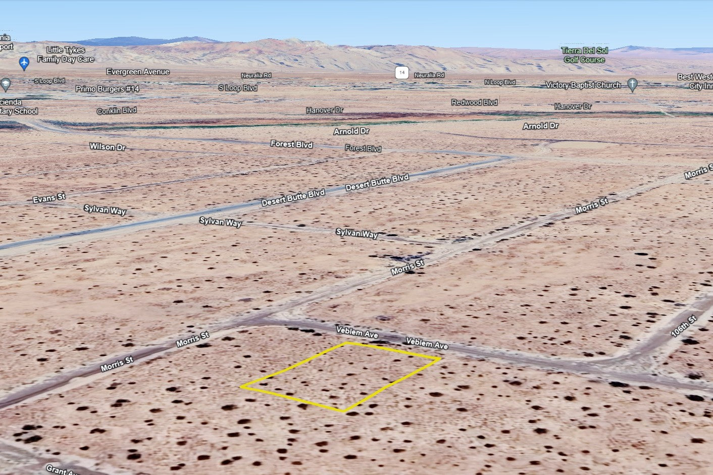 0.23 Acre California City, Kern County, CA