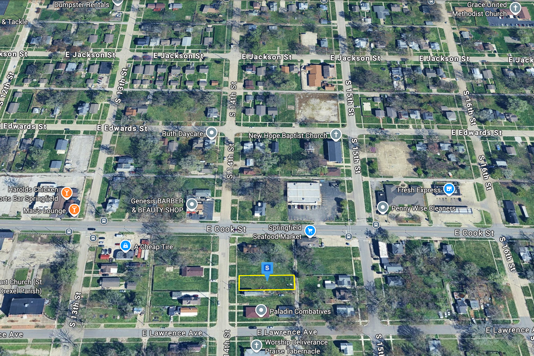0.17 Acre Springfield, Sangamon County, IL (Power, Water, & Paved Road)