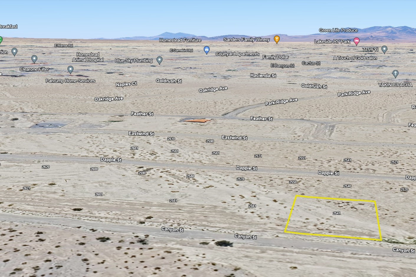 0.34 Acre Pahrump, Nye County, NV (Power)