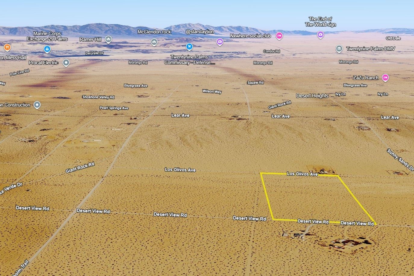 20 Acres Twentynine Palms, San Bernardino County, CA (Power & Water)