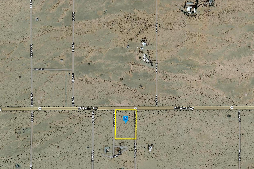 3.37 Acres Twentynine Palms, San Bernardino County, CA (Power & Paved Road)