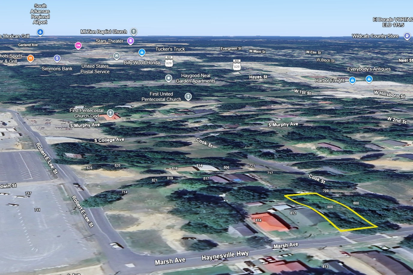 0.16 Acre El Dorado, Union County, AR (Commercial Lot, Power, Water, & Paved Road)