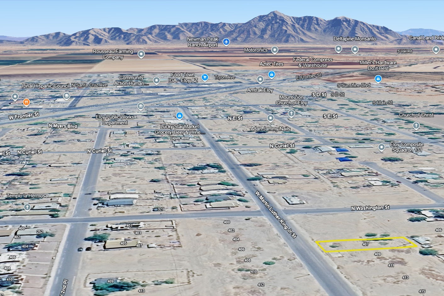 0.17 Acre Eloy, Pinal County, AZ (Commercial Lot, Power, Water, & Paved Road)