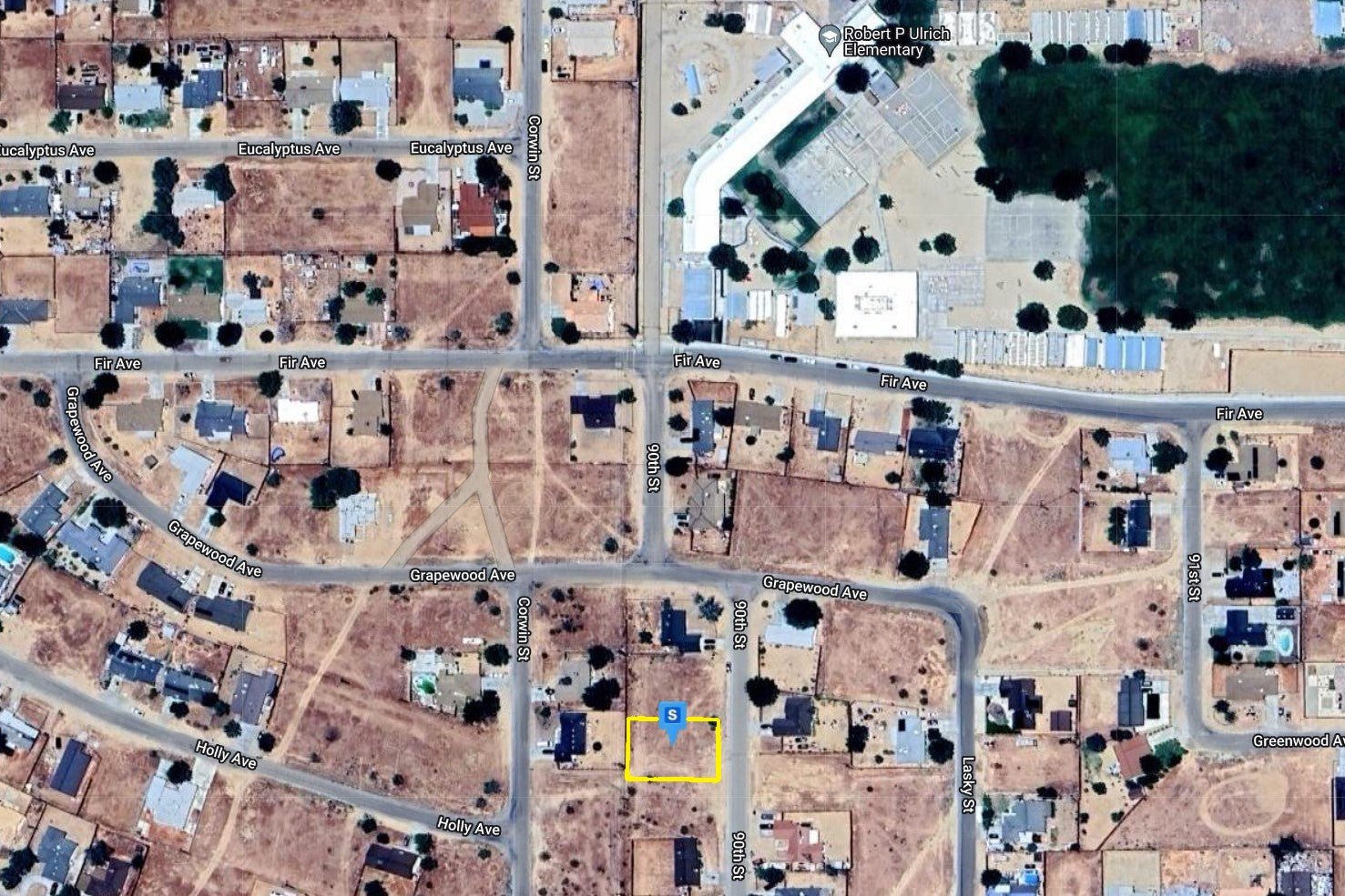 0.25 Acre California City, Kern County, CA (Power, Water, & Paved Road)