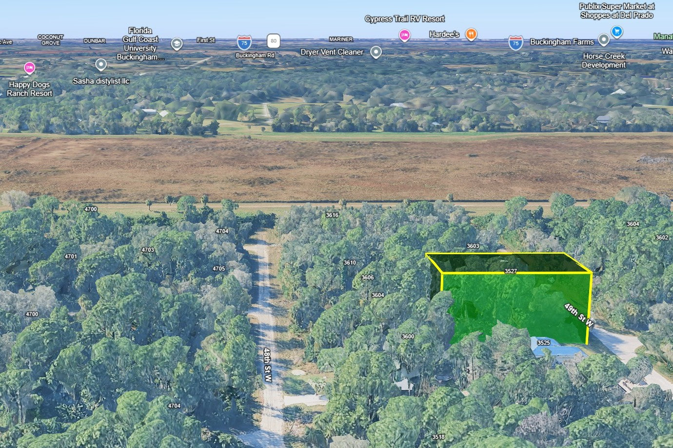 0.25 Acre Lehigh Acres, Lee County, FL (Power & Paved Road)