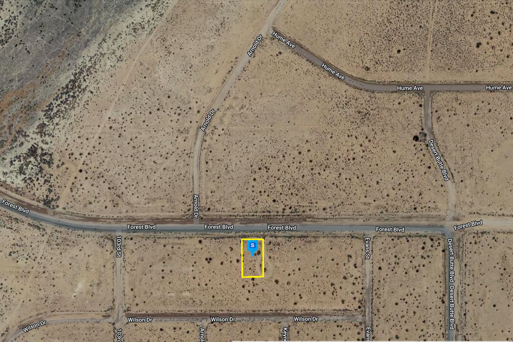 0.25 Acre California City, Kern County, CA (Paved Road)