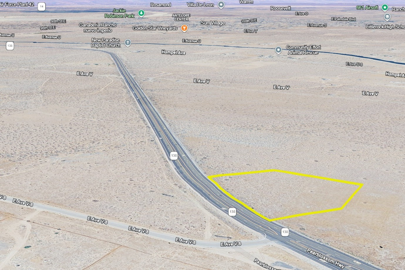 2.94 Acres Pearblossom, Los Angeles County, CA (Power & Paved Road)