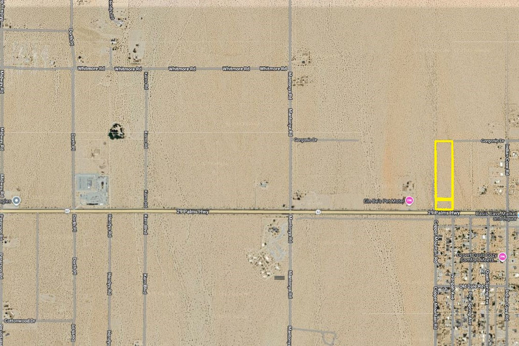 9.62 Acres Twentynine Palms, San Bernardino County, CA (Commercial-Residential Lot, Power, Water, & Paved Road)
