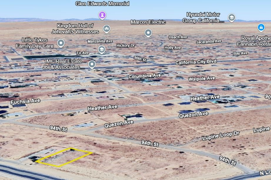 0.29 Acre California City, Kern County, CA (Power, Water, & Paved Road)