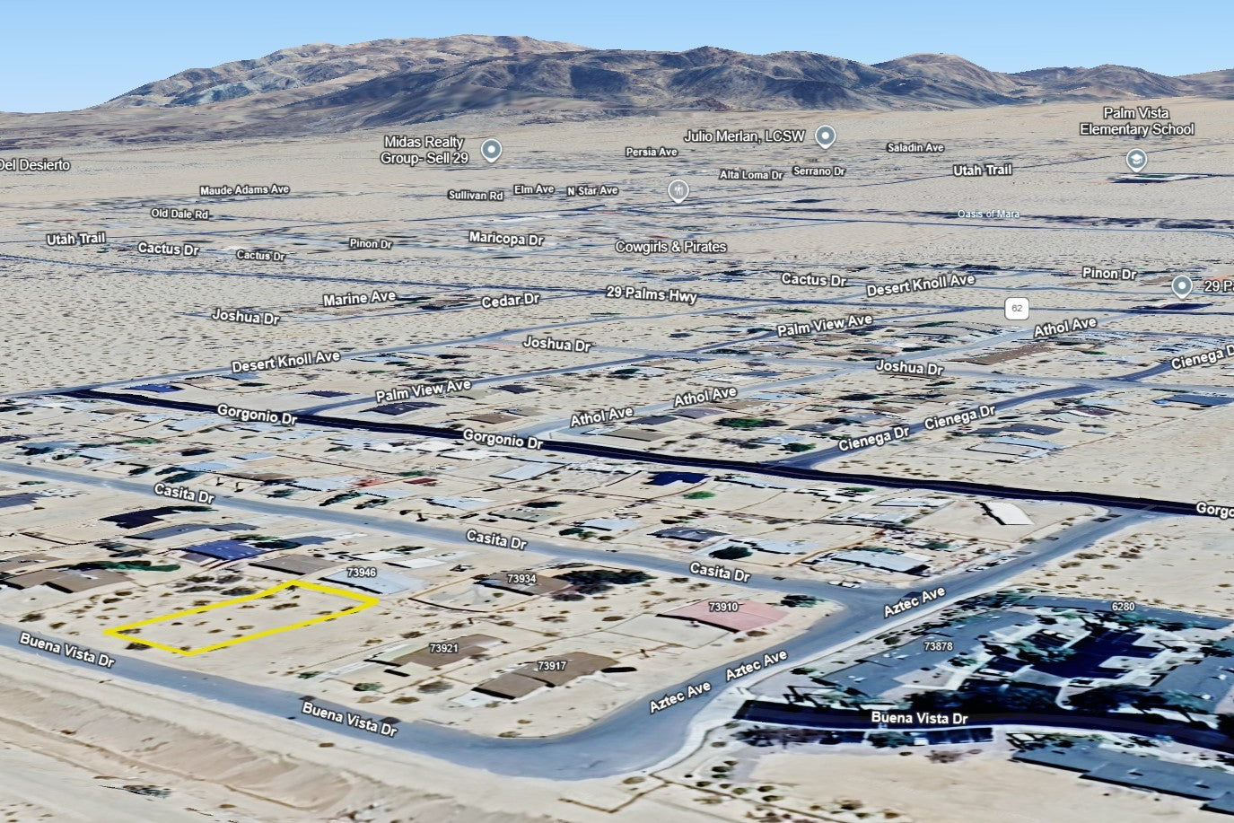 0.19 Acre Twentynine Palms, San Bernardino County, CA (Power, Water, & Paved Road)