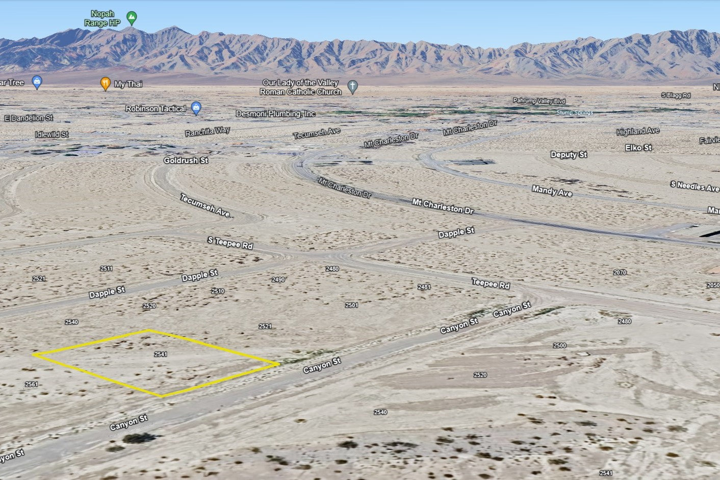 0.34 Acre Pahrump, Nye County, NV (Power)