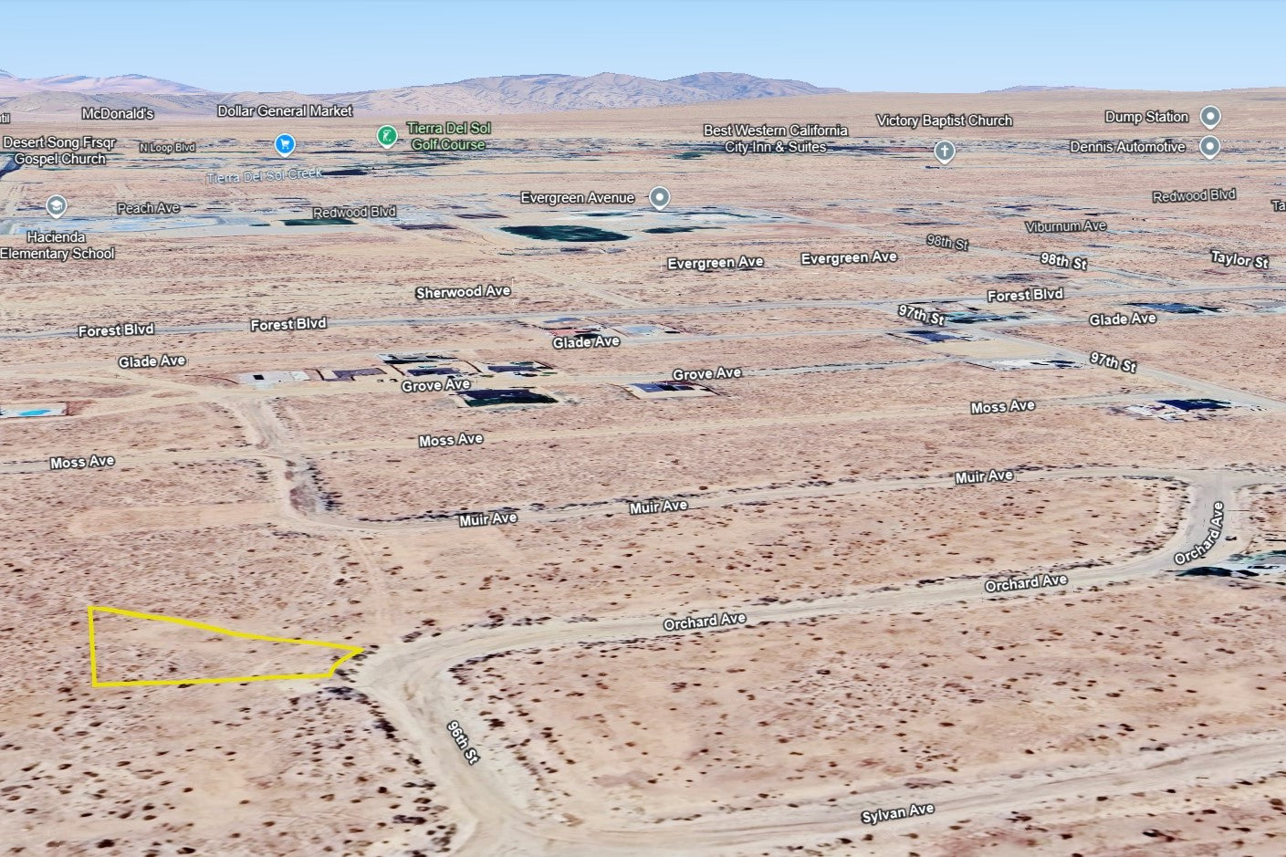 0.29 Acre California City, Kern County, CA (Water)