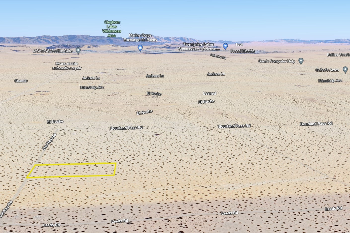 1.25 Acres Twentynine Palms, San Bernardino County, CA