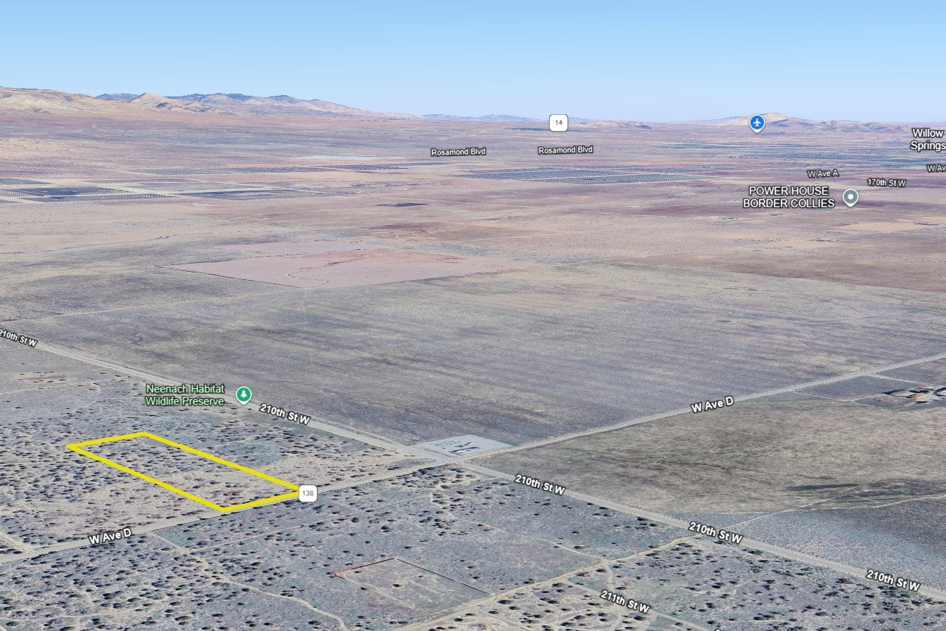 9.77 Acres Lancaster, Los Angeles County, CA (Power)