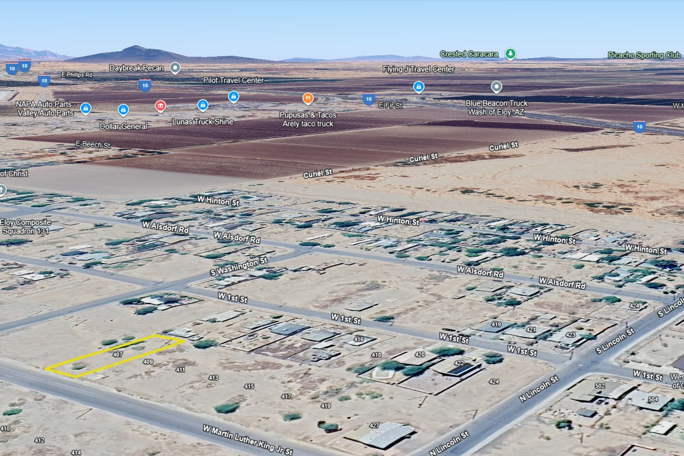 0.17 Acre Eloy, Pinal County, AZ (Commercial Lot, Power, Water, & Paved Road)