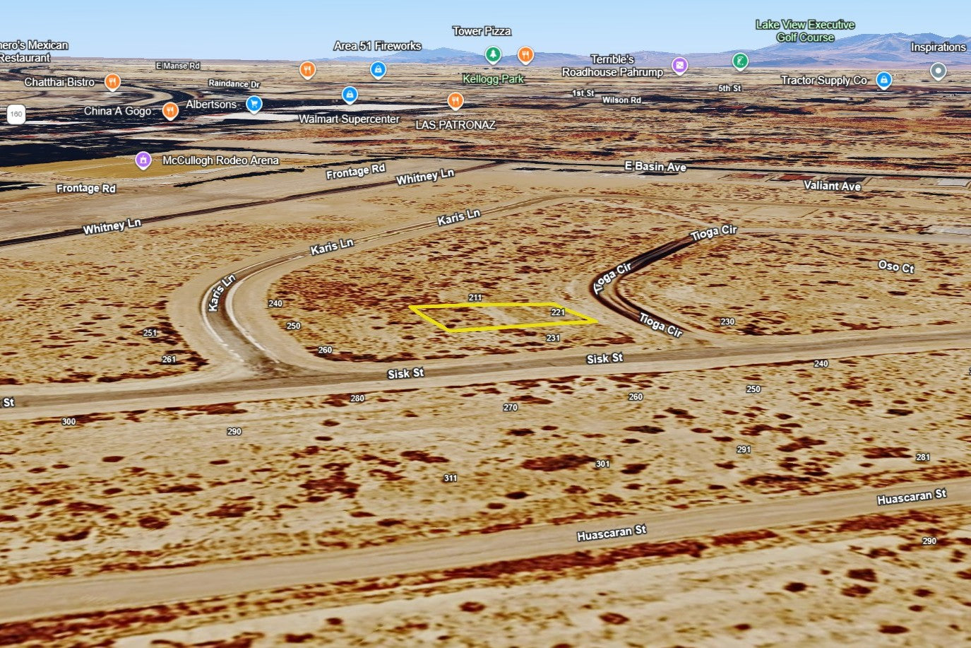 0.13 Acre Pahrump, Nye County, NV (Power)