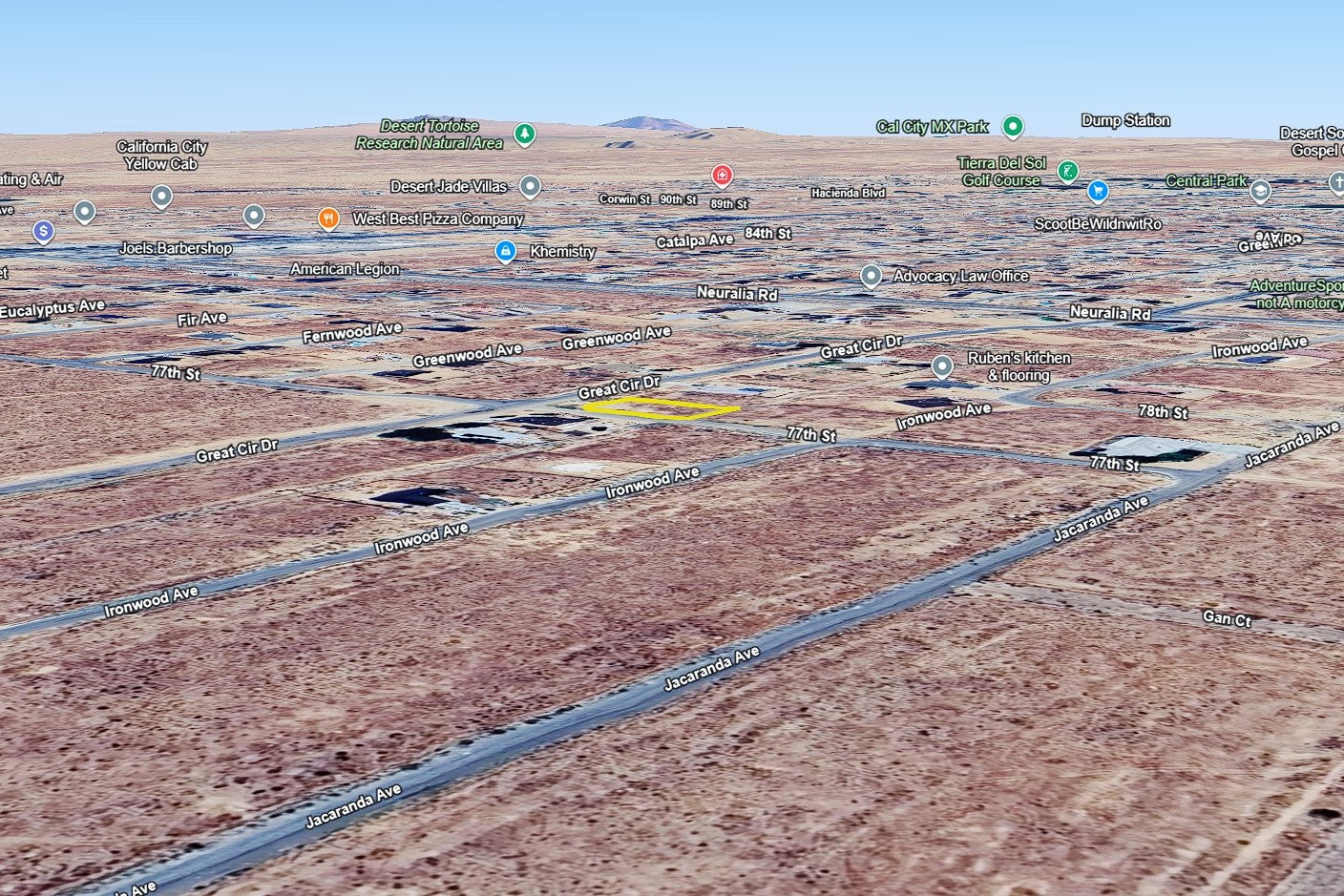 0.23 Acre California City, Kern County, CA (Power, Water, & Paved Road)