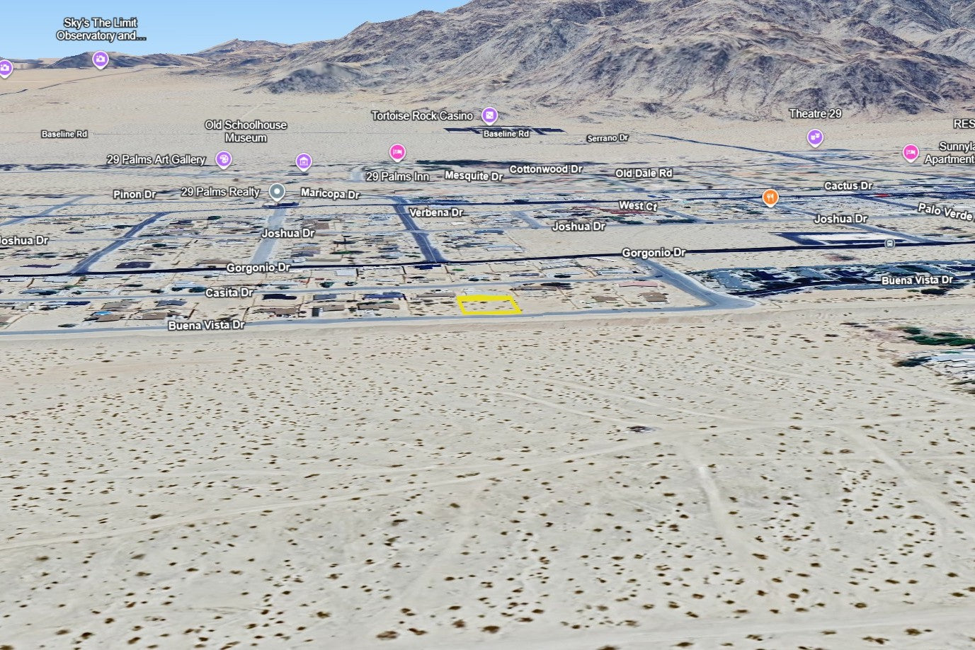 0.19 Acre Twentynine Palms, San Bernardino County, CA (Power, Water, & Paved Road)