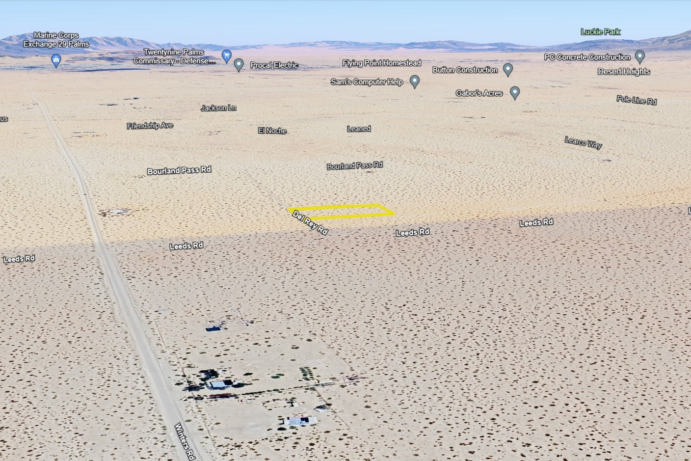 1.25 Acres Twentynine Palms, San Bernardino County, CA (Power)