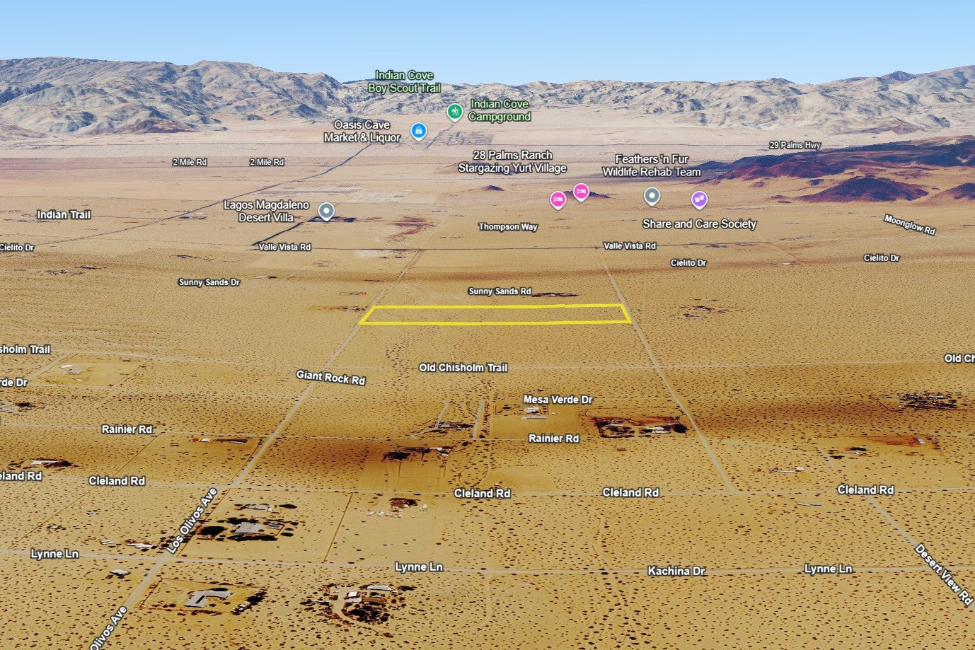 20 Acres Twentynine Palms, San Bernardino County, CA (Power & Water)