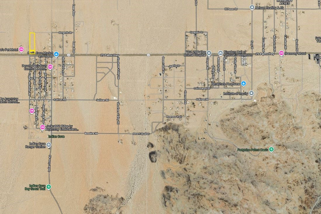 9.62 Acres Twentynine Palms, San Bernardino County, CA (Commercial-Residential Lot, Power, Water, & Paved Road)