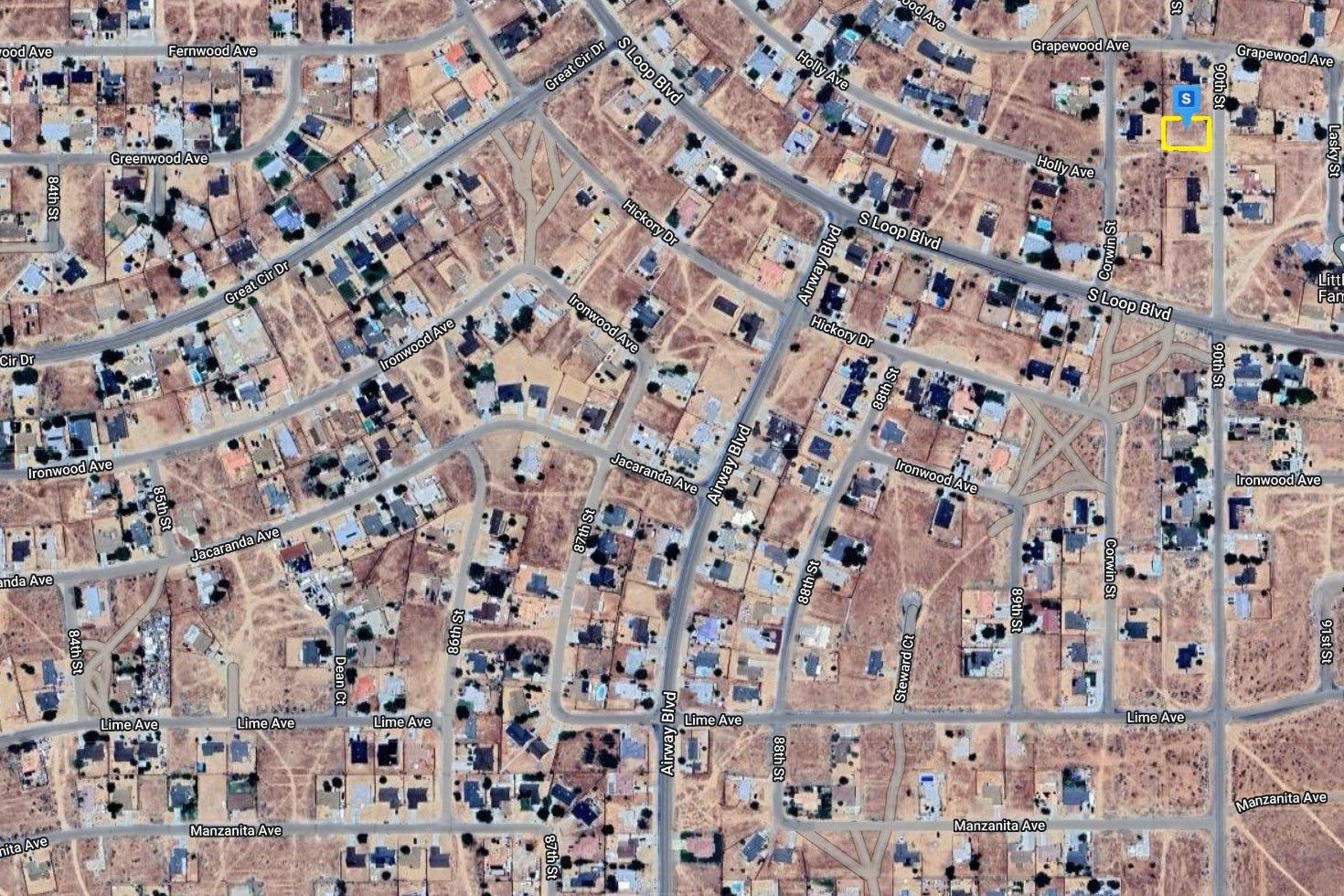 0.25 Acre California City, Kern County, CA (Power, Water, & Paved Road)