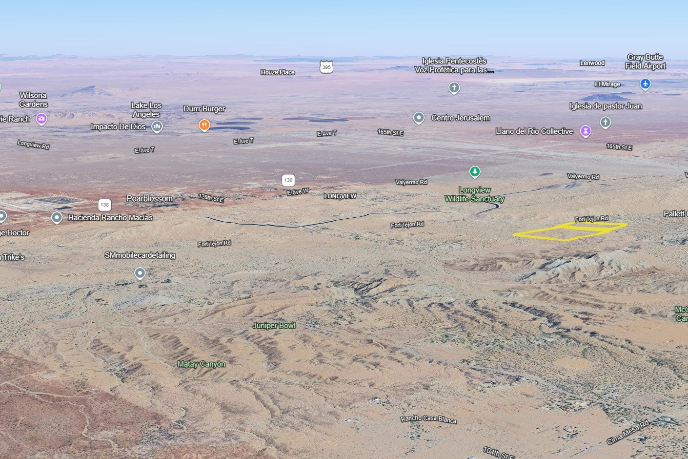 81.11 Acres Juniper Hills, Los Angeles County, CA (Paved Road)