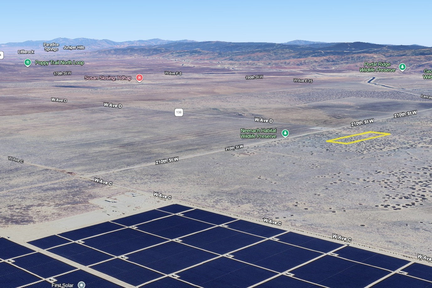 9.77 Acres Lancaster, Los Angeles County, CA (Power)