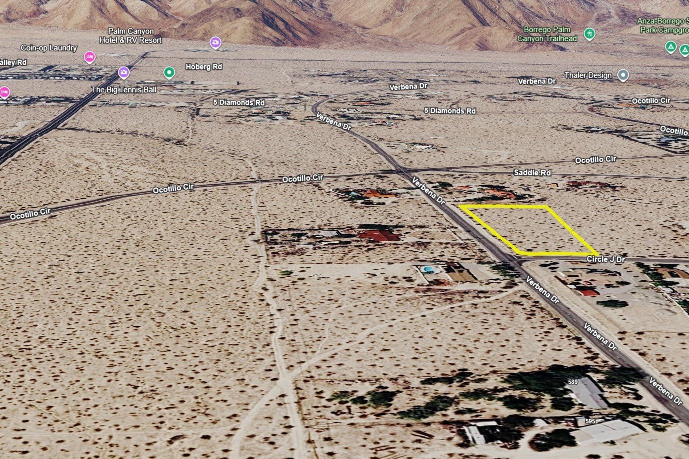 1.47 Acres Borrego Springs, San Diego County, CA (Power, Water, & Paved Road)