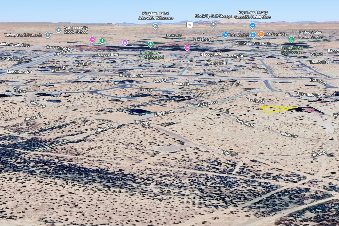 0.21 Acre California City, Kern County, CA (Power & Water)