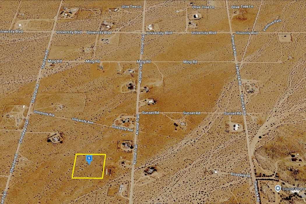 2.50 Acres Landers, San Bernardino County, CA (Power)