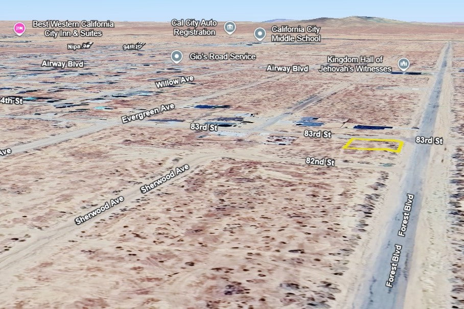 0.24 Acre California City, Kern County, CA (Power, Water, & Paved Road)