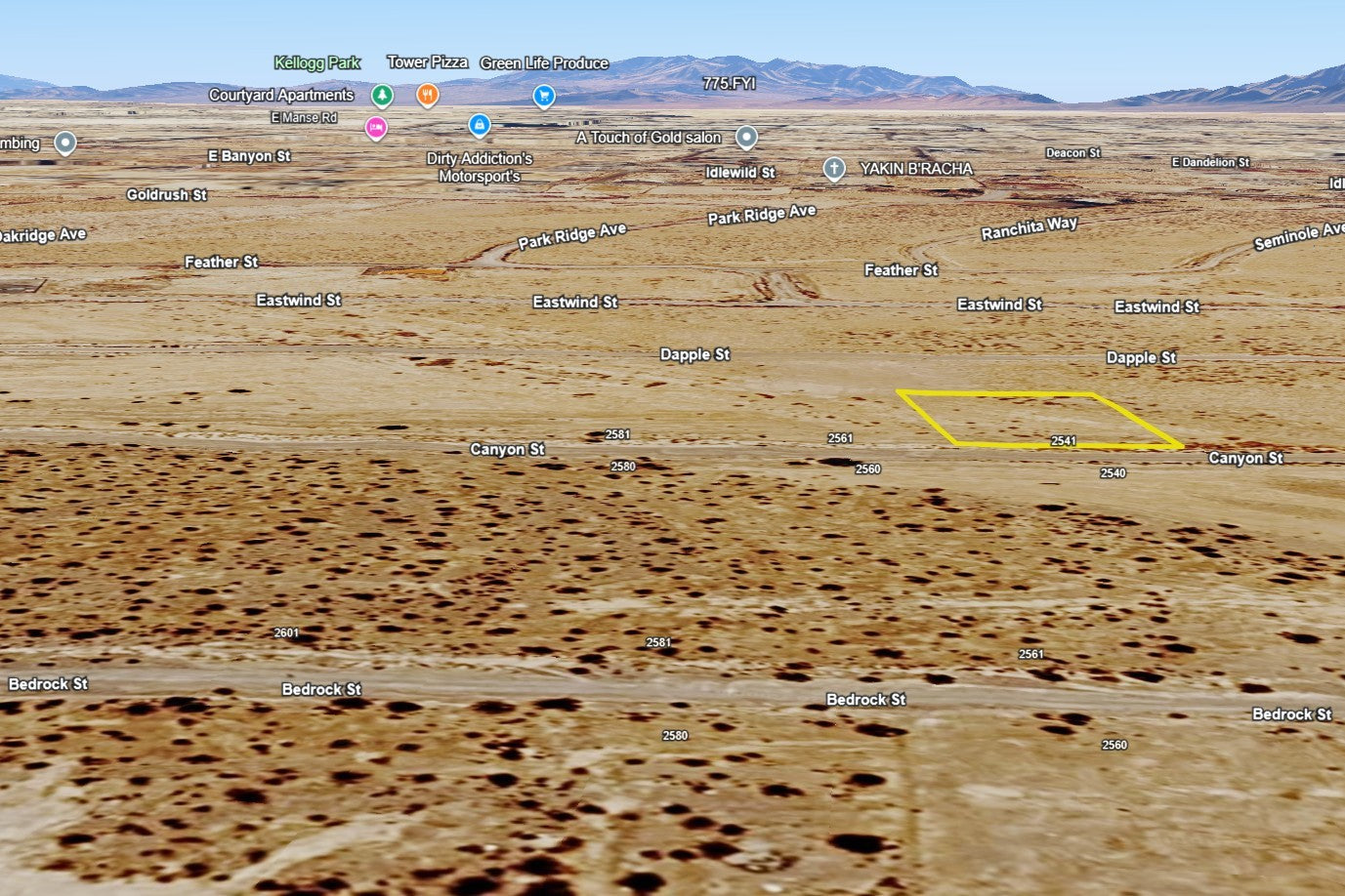 0.34 Acre Pahrump, Nye County, NV (Power)
