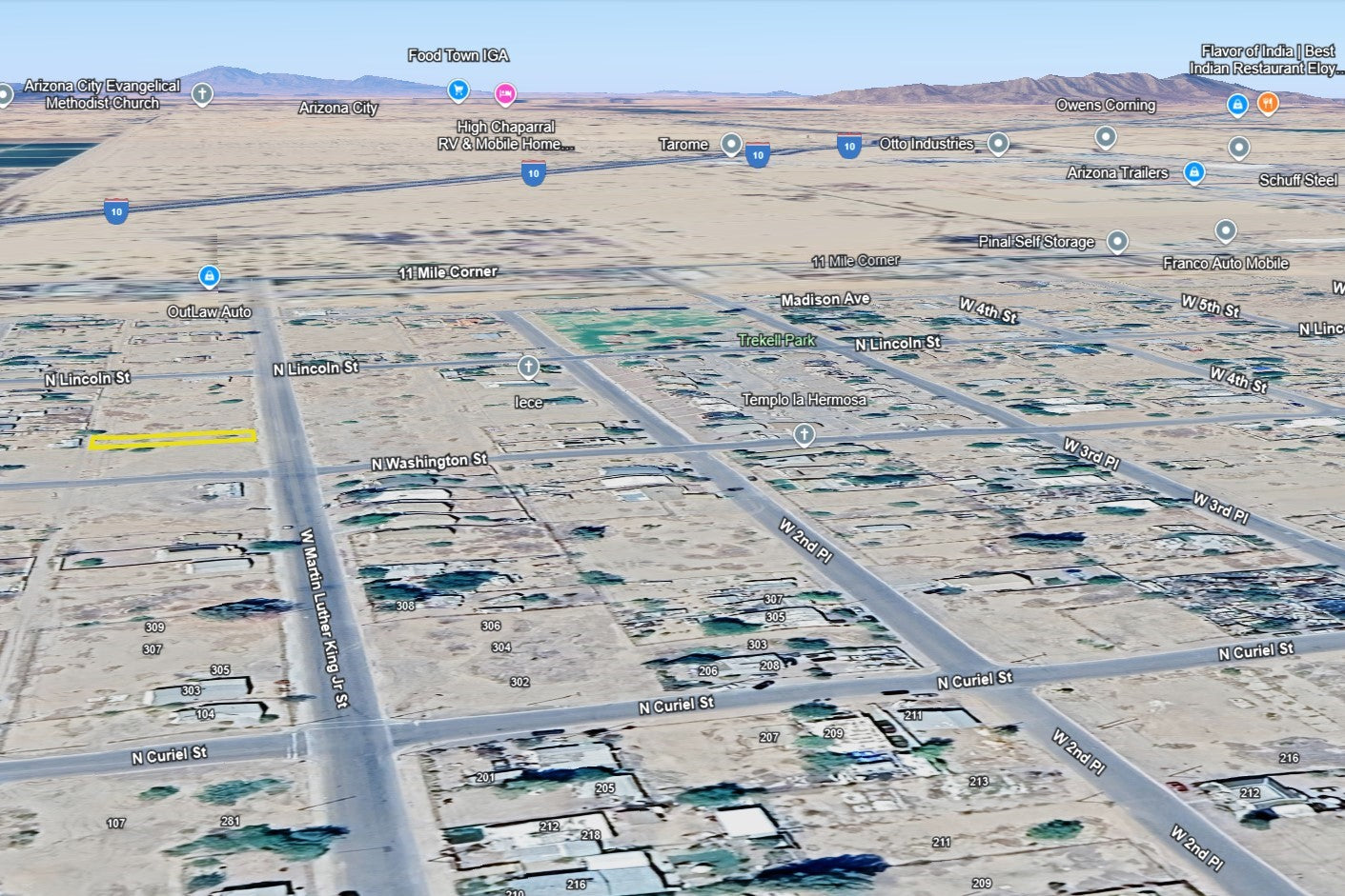 0.17 Acre Eloy, Pinal County, AZ (Commercial Lot, Power, Water, & Paved Road)