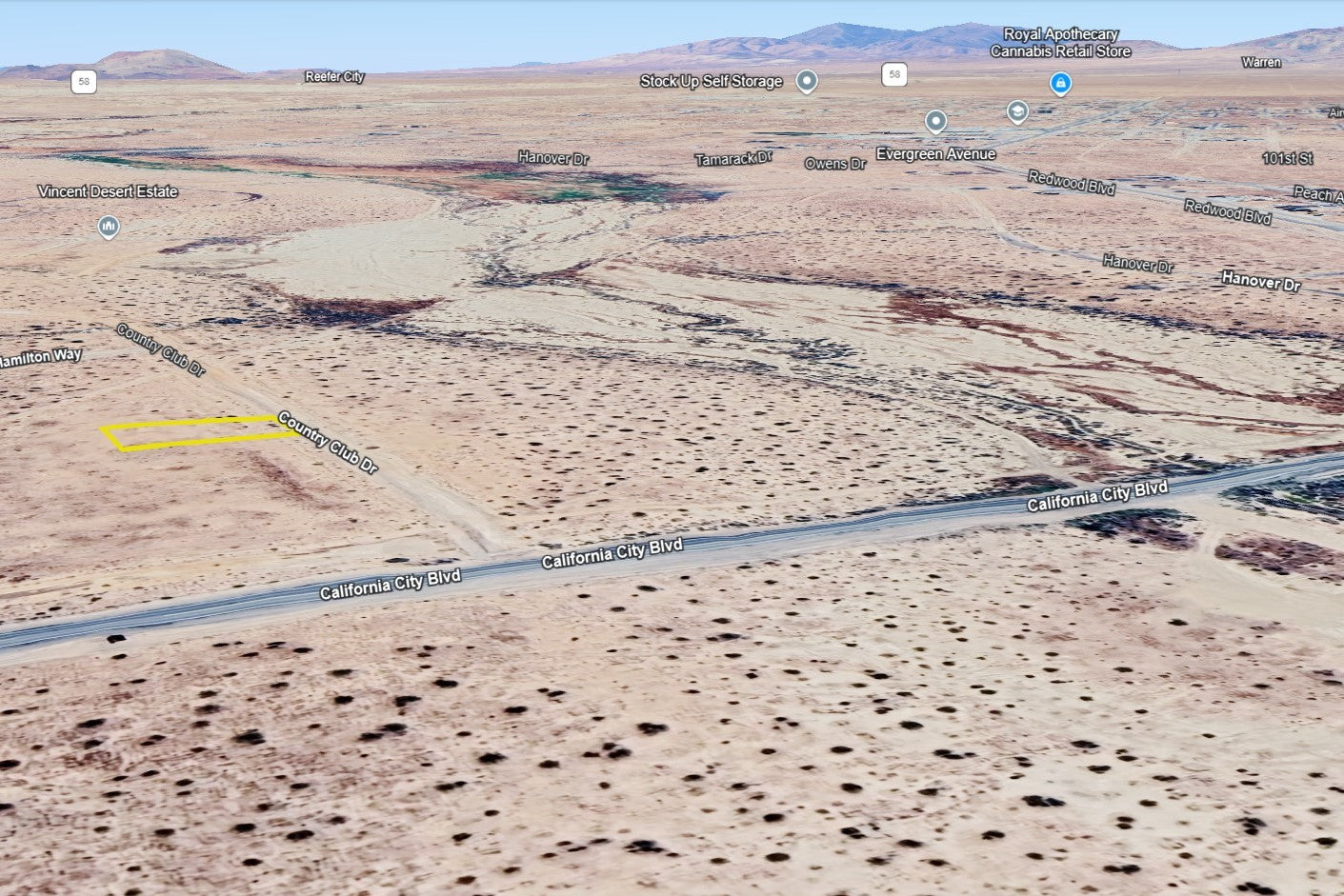 0.22 Acre California City, Kern County, CA (Power)