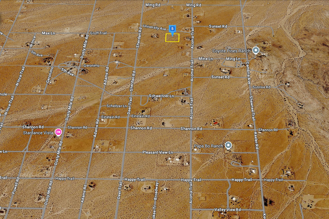 2.50 Acres Landers, San Bernardino County, CA (Power)