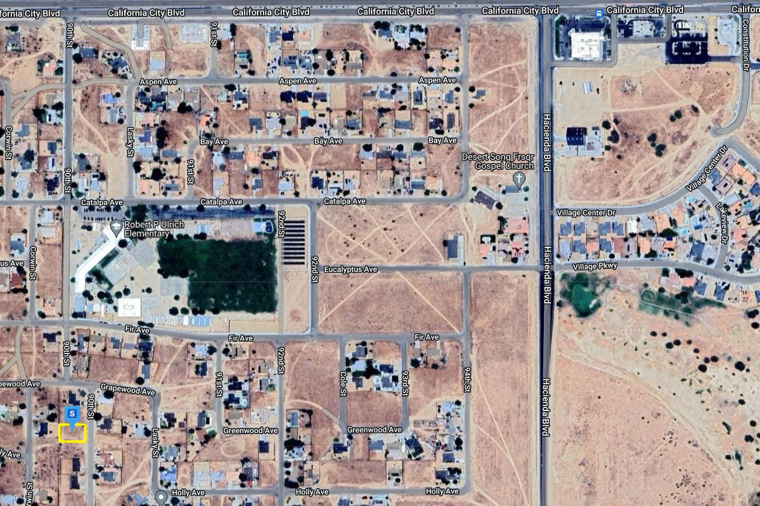 0.25 Acre California City, Kern County, CA (Power, Water, & Paved Road)