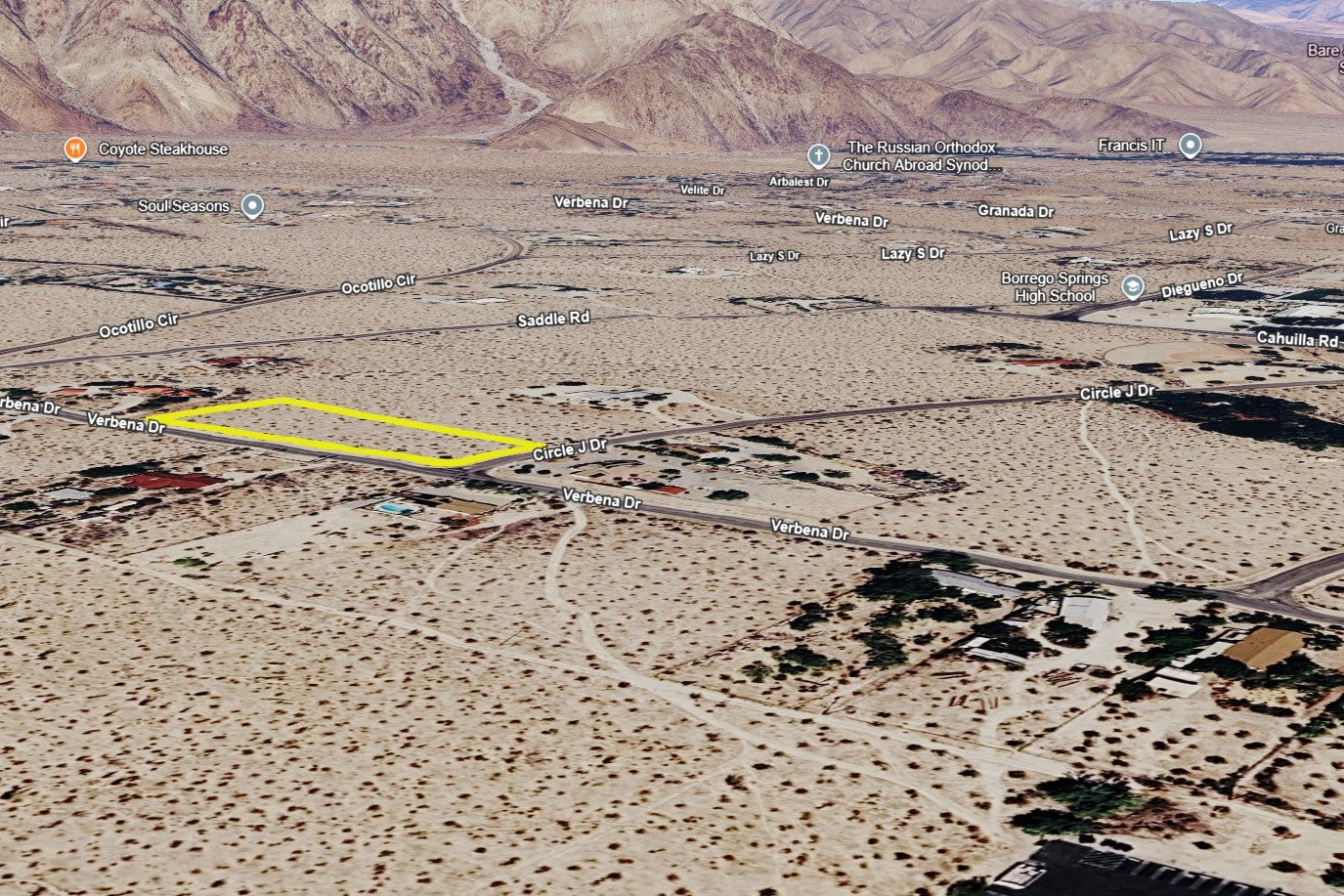 1.47 Acres Borrego Springs, San Diego County, CA (Power, Water, & Paved Road)