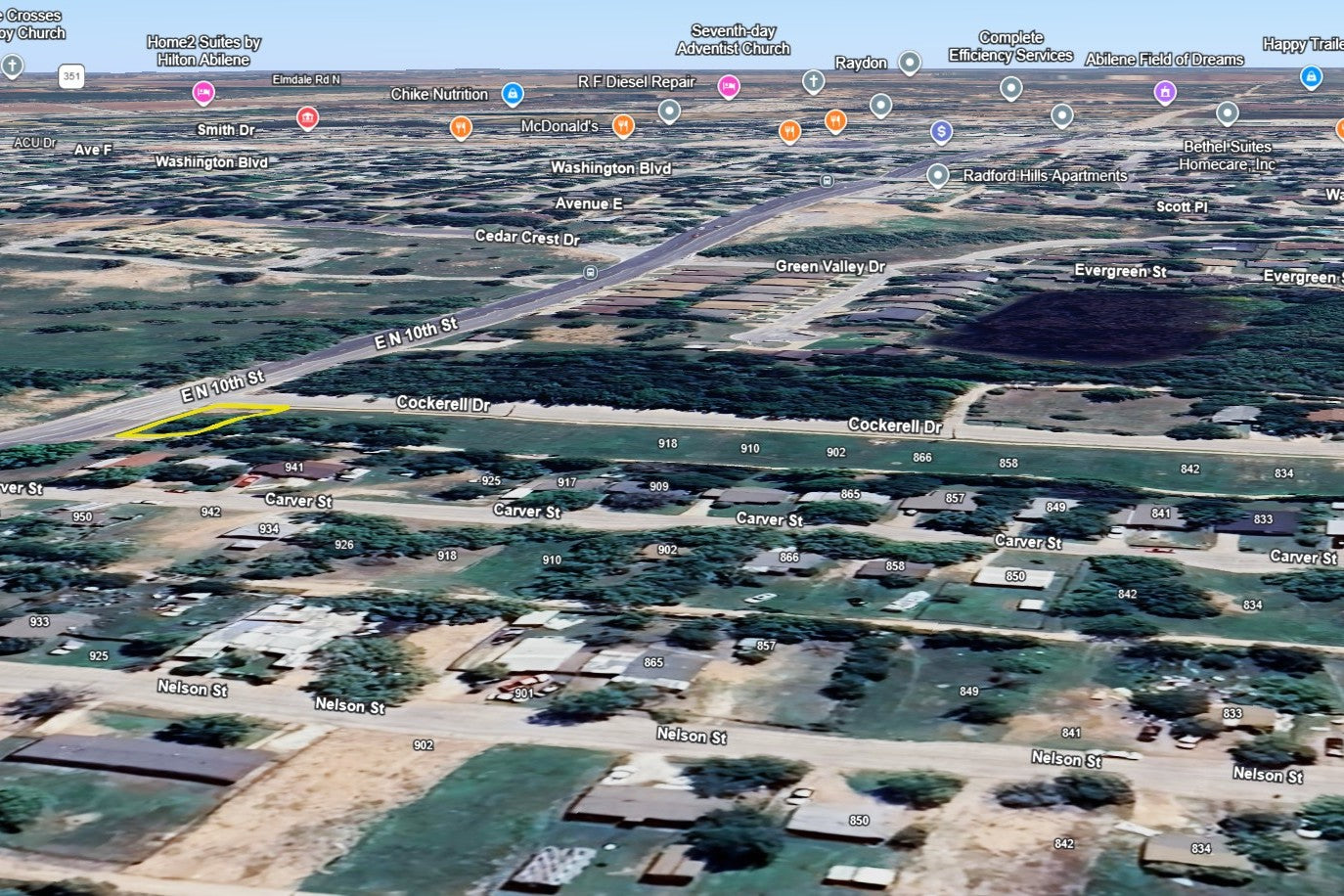 0.13 Acre Abilene, Taylor County, TX (Power, Water, & Paved Road)