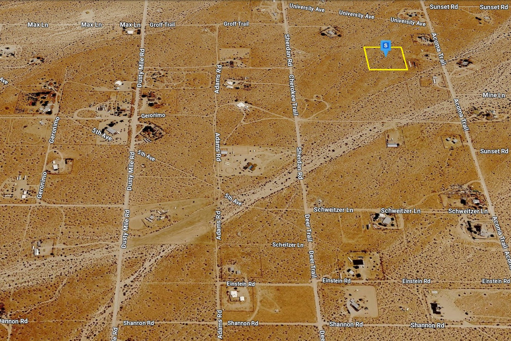 2.50 Acres Landers, San Bernardino County, CA (Power)