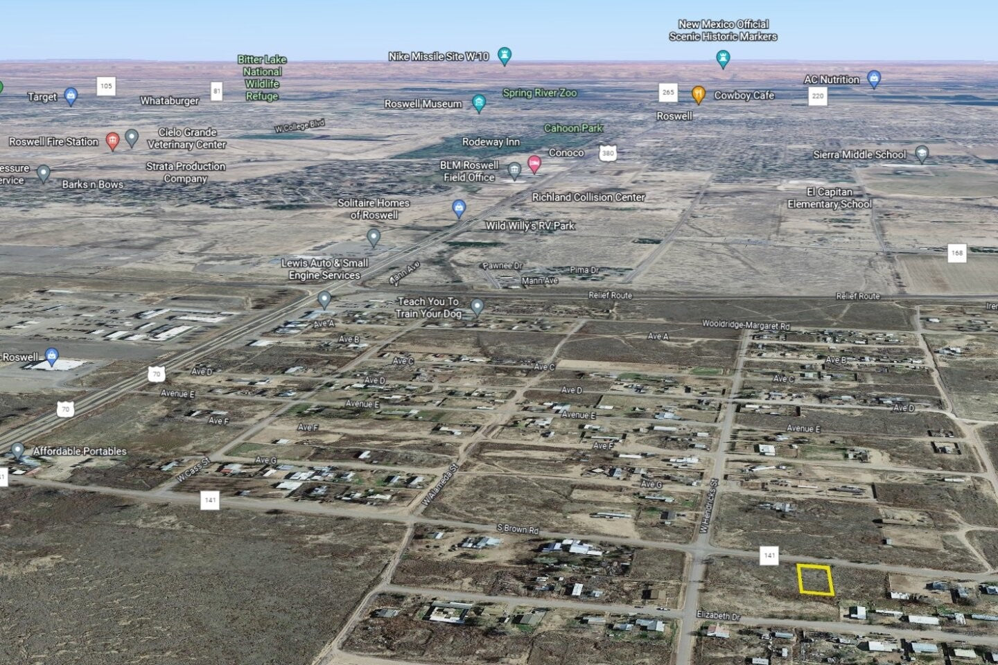0.20 Acre Roswell, Chaves County, NM (Power, Water, & Paved Road)