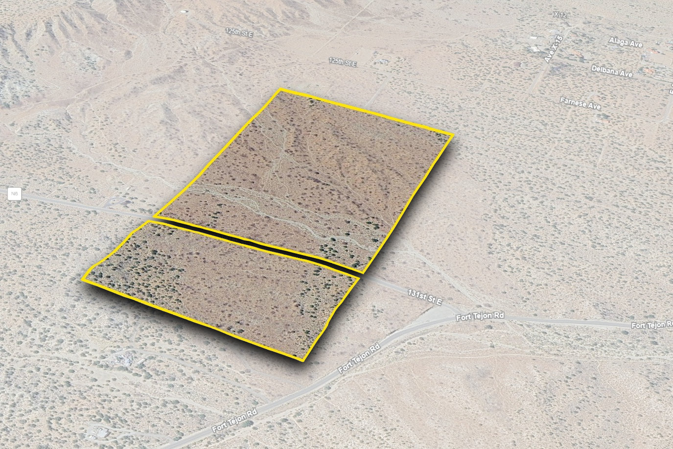 81.11 Acres Juniper Hills, Los Angeles County, CA (Paved Road)